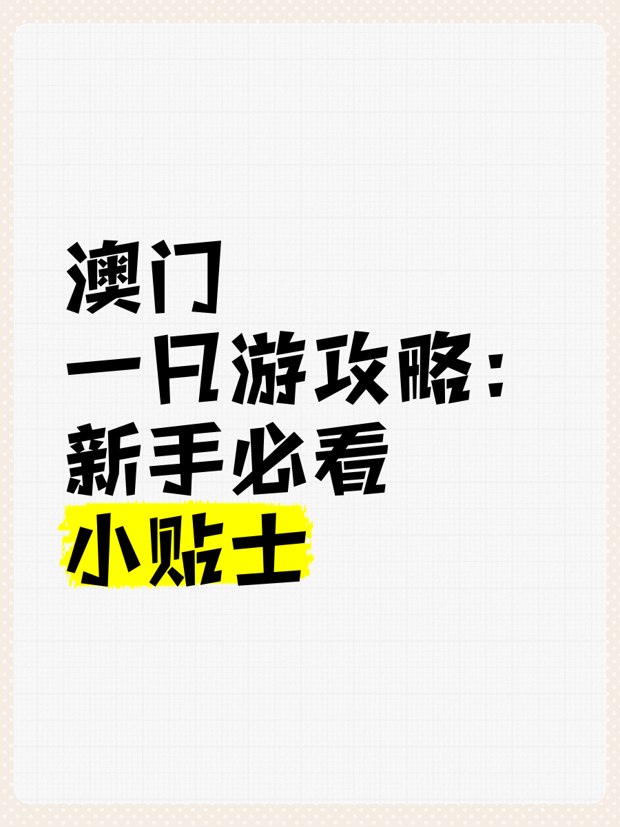 新手澳门